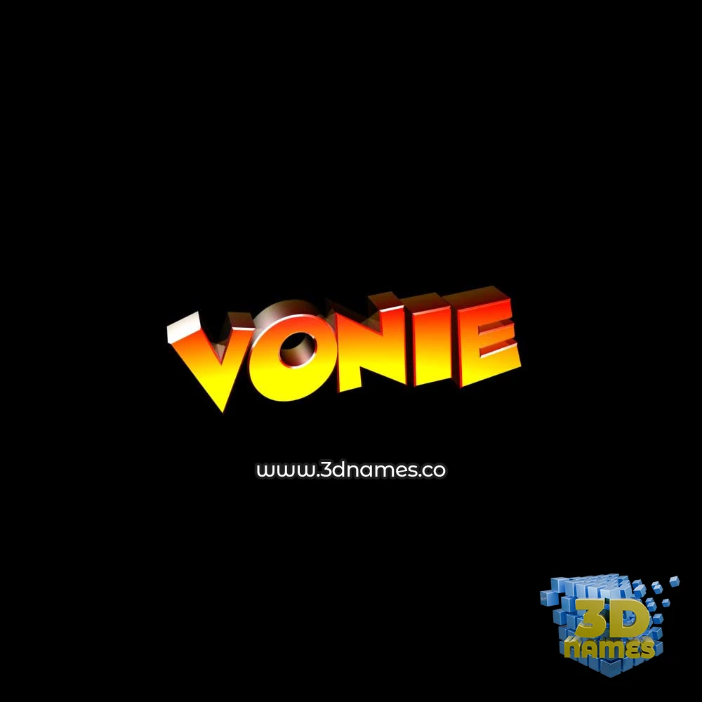 vonie in Black Background style - 3D name wallpaper