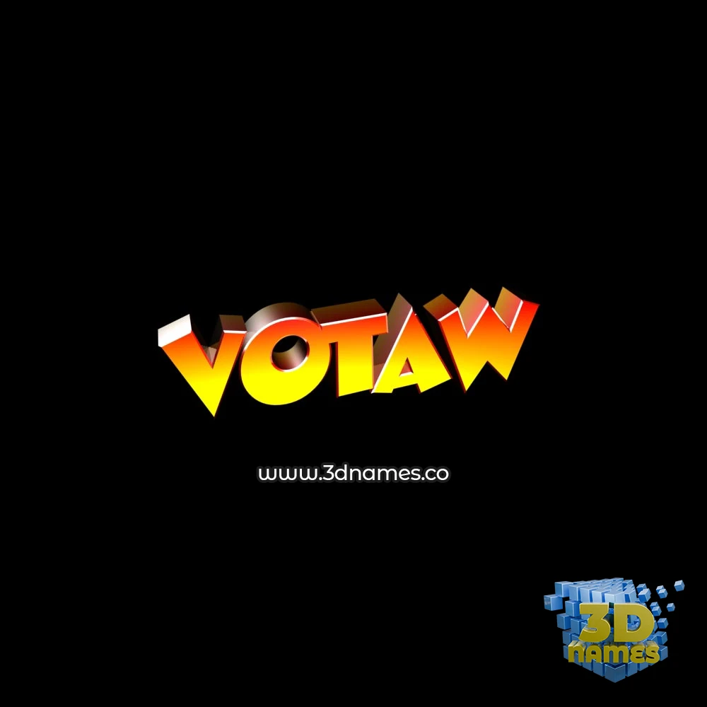 votaw in Black Background style - 3D name wallpaper