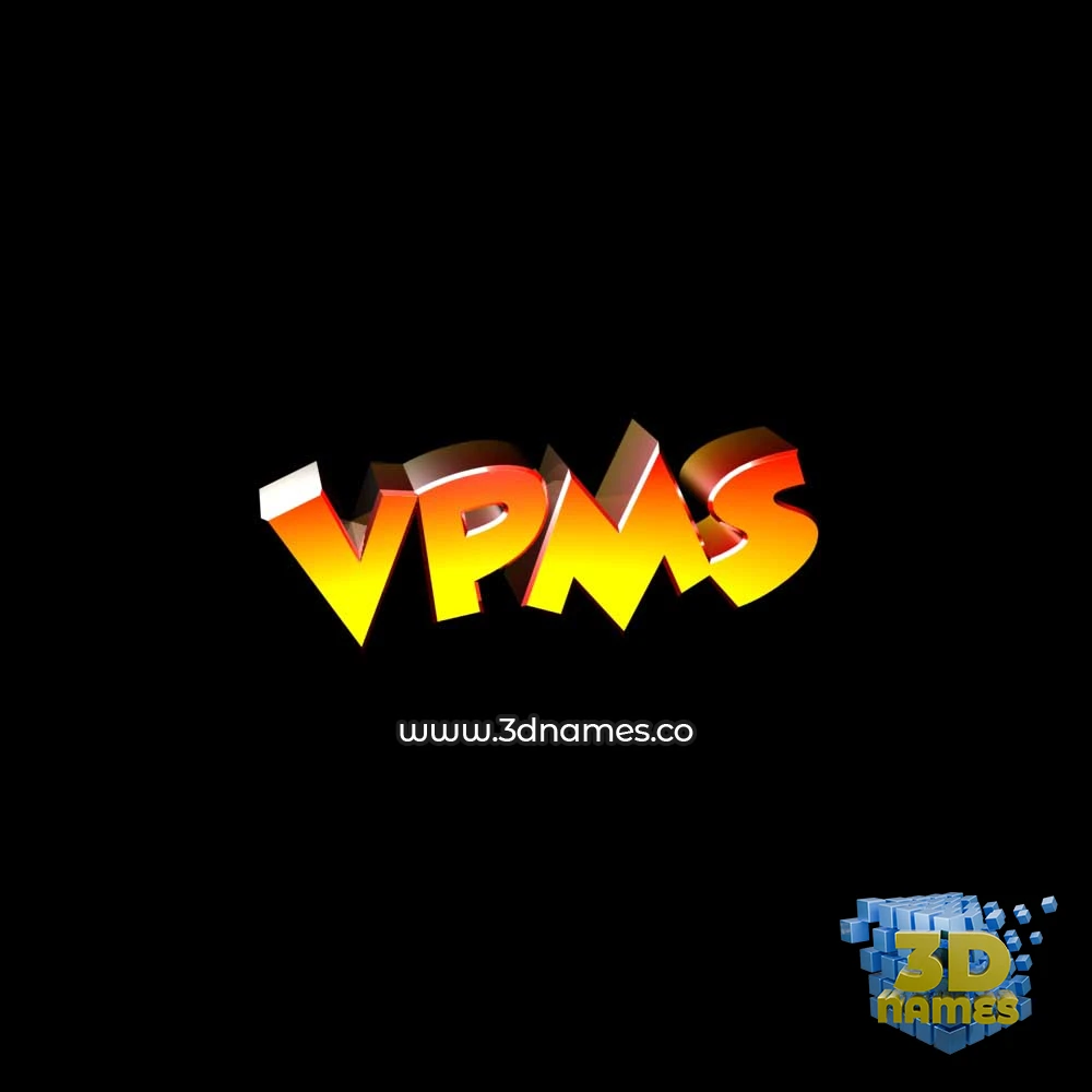 vpms in Black Background style - 3D name wallpaper