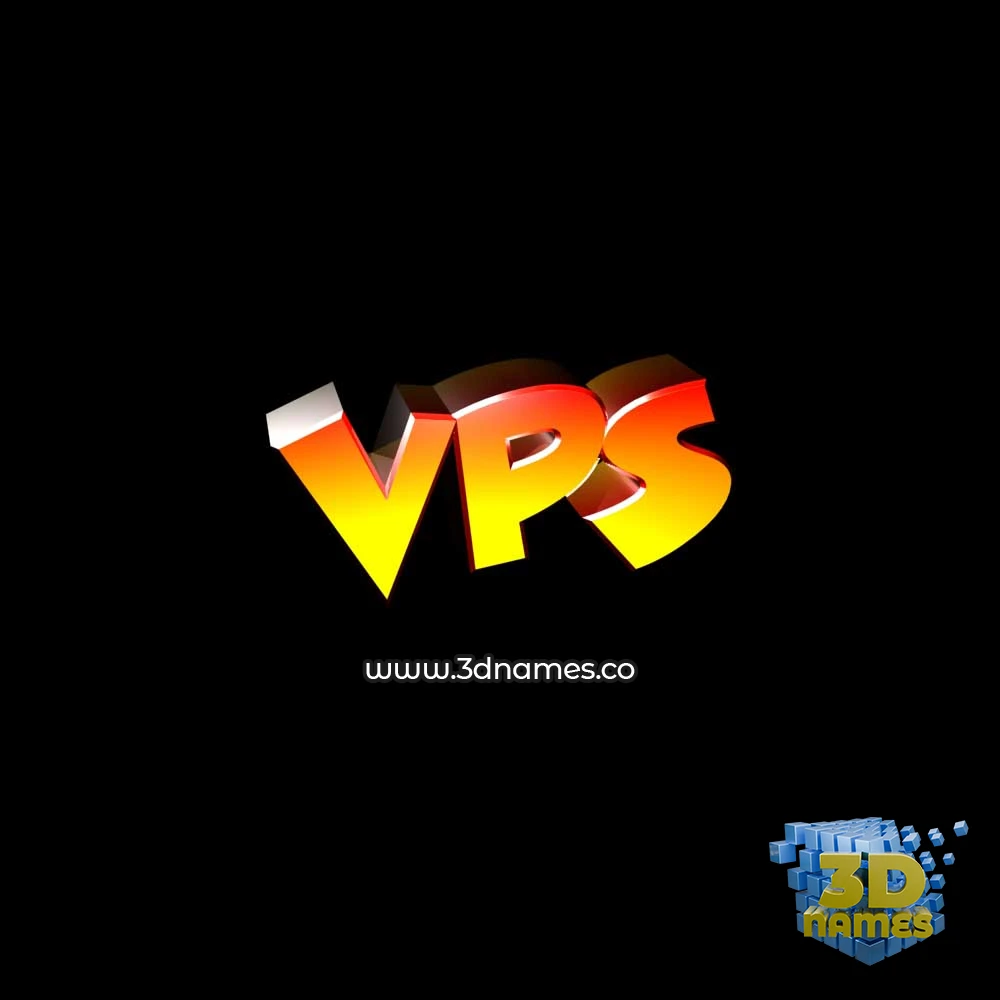 vps in Black Background style - 3D name wallpaper