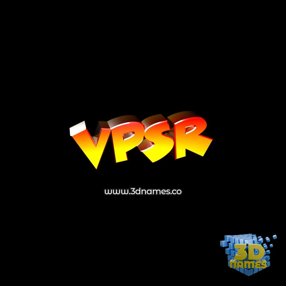 vpsr in Black Background style - 3D name wallpaper