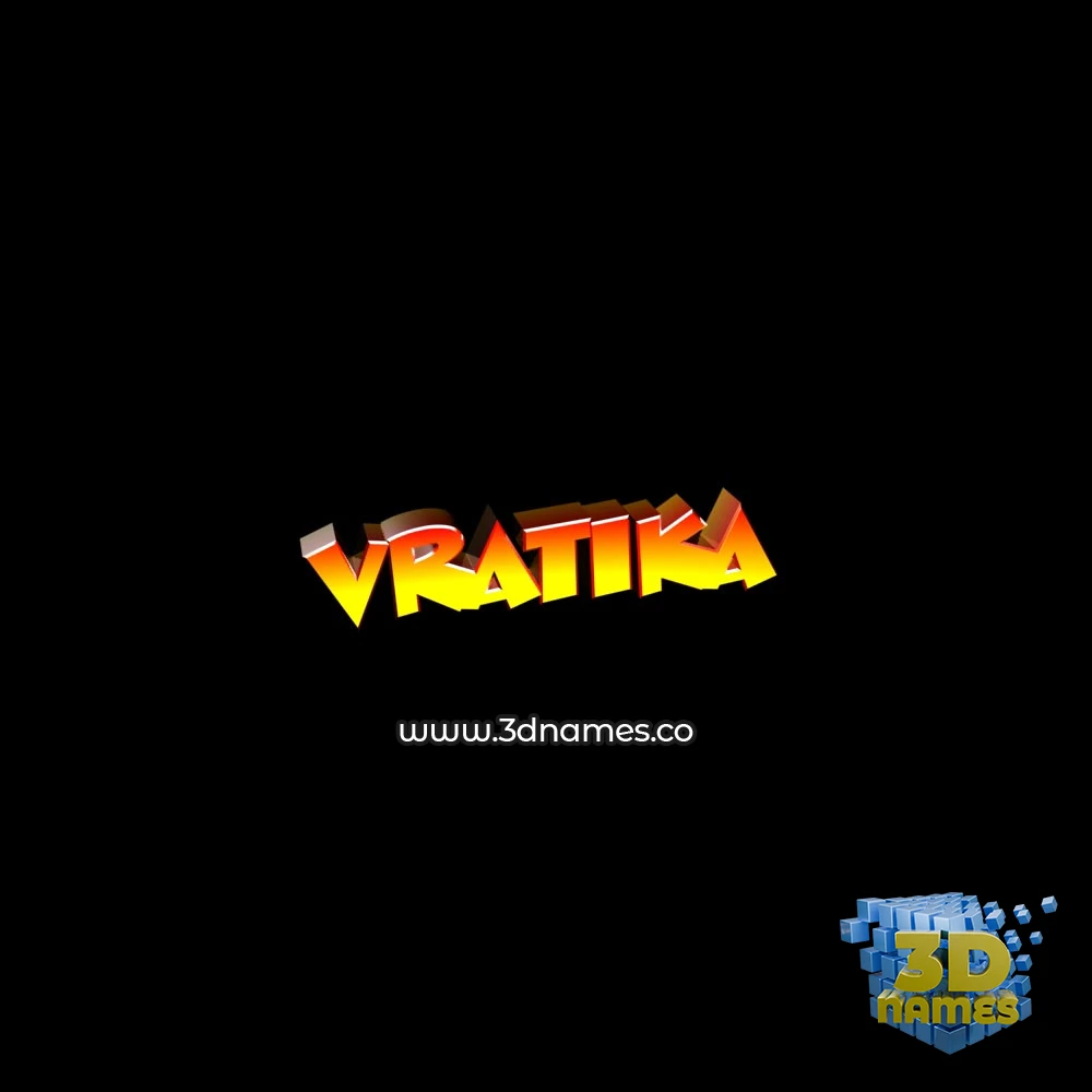 vratika in Black Background style - 3D name wallpaper