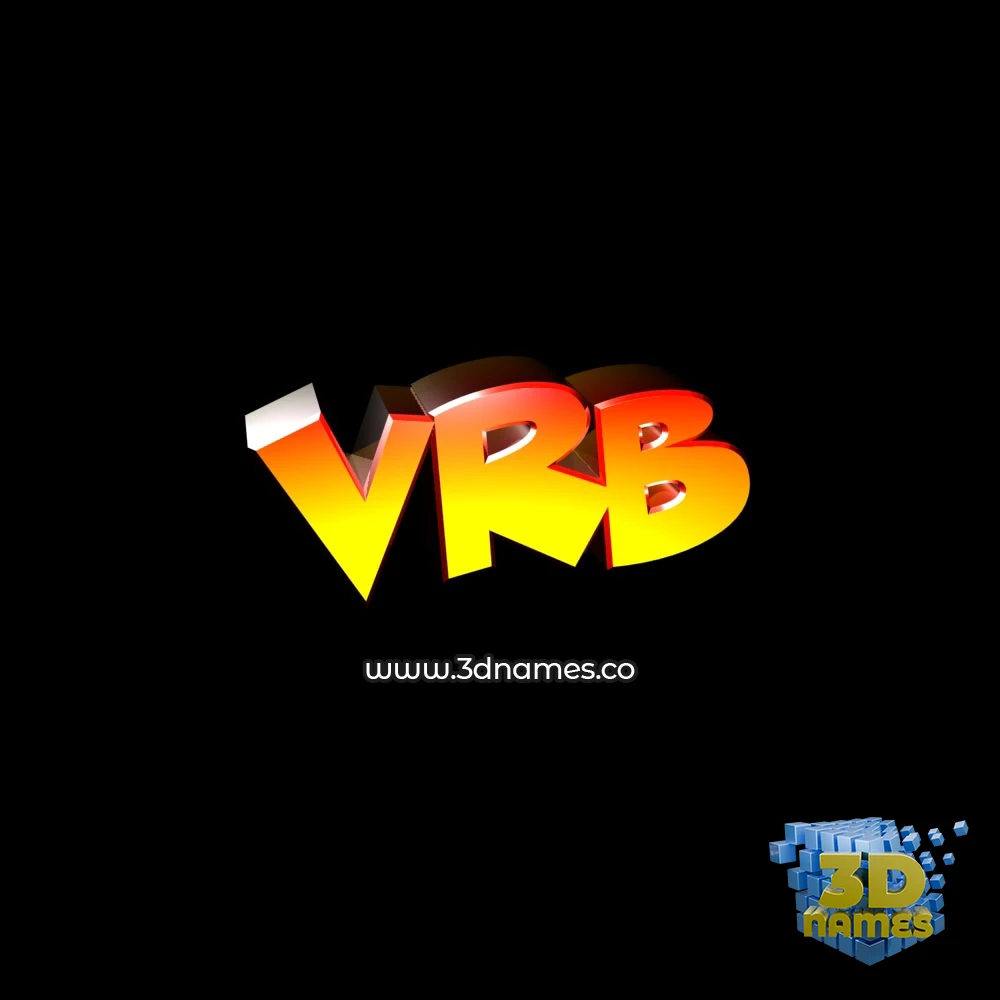 vrb in Black Background style - 3D name wallpaper