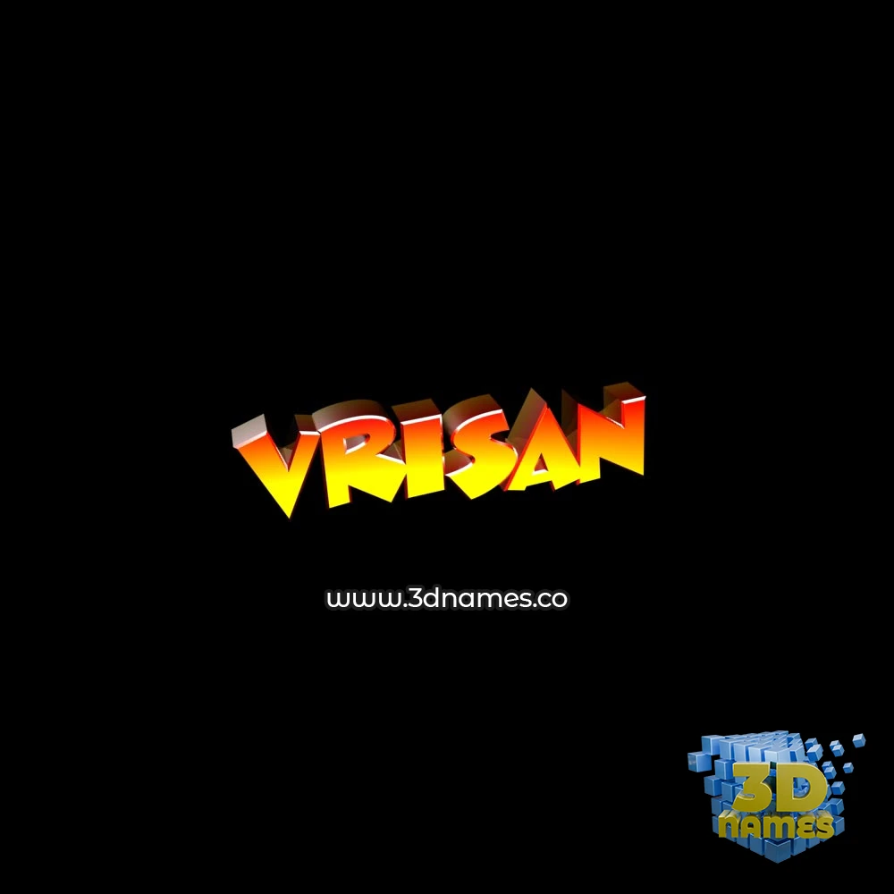 vrisan in Black Background style - 3D name wallpaper