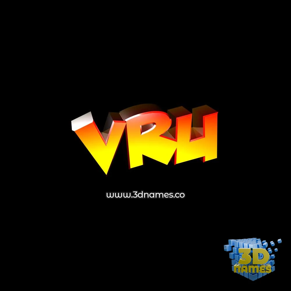 vru in Black Background style - 3D name wallpaper