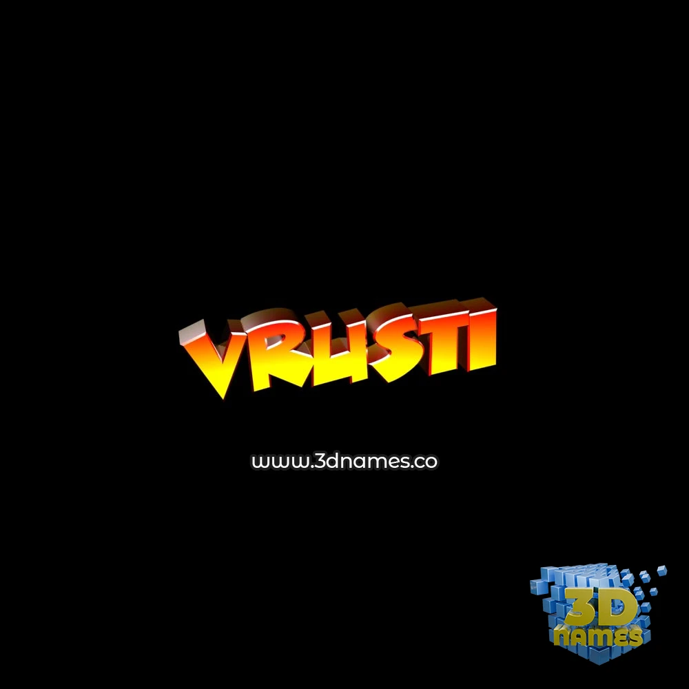 vrusti in Black Background style - 3D name wallpaper