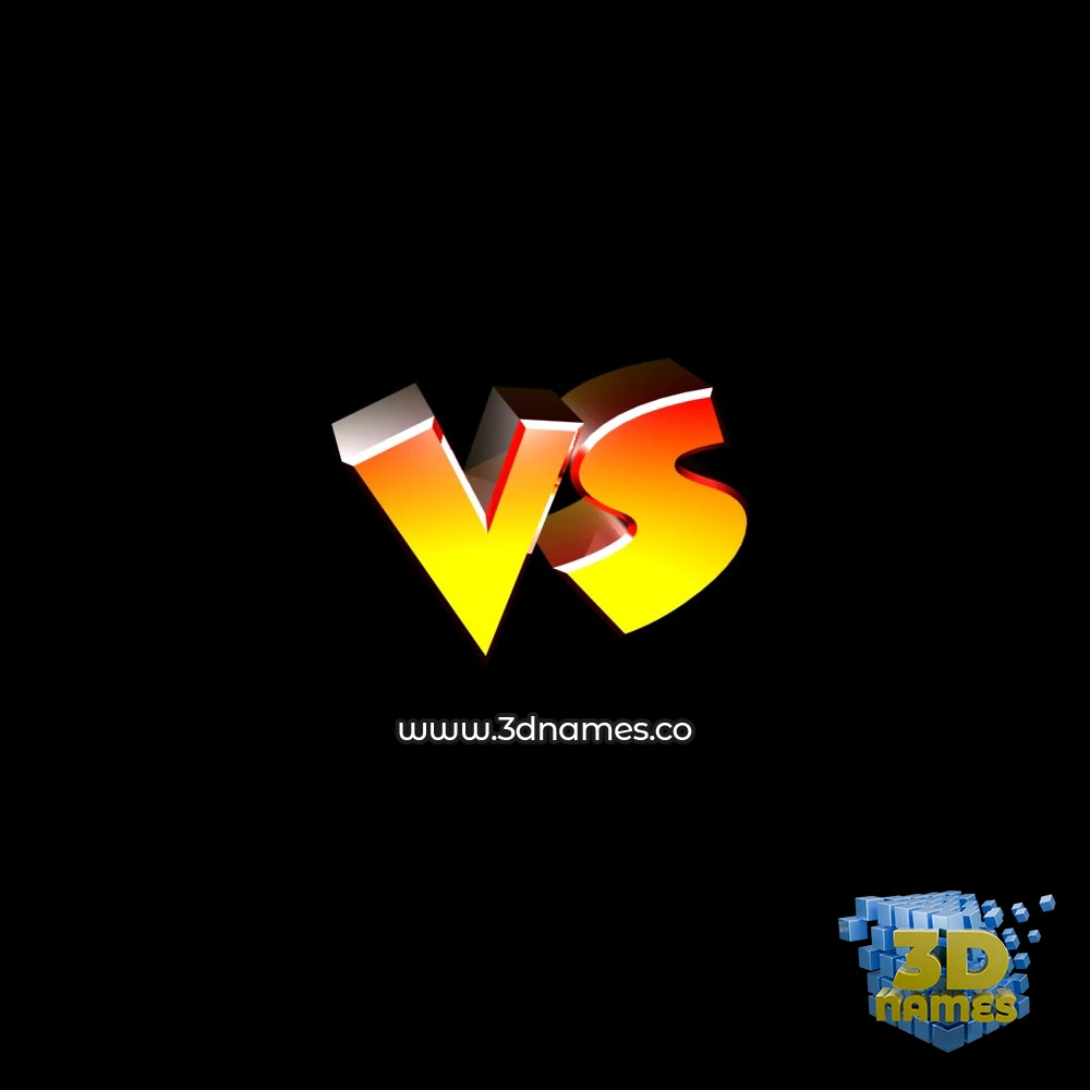 vs in Black Background style - 3D name wallpaper