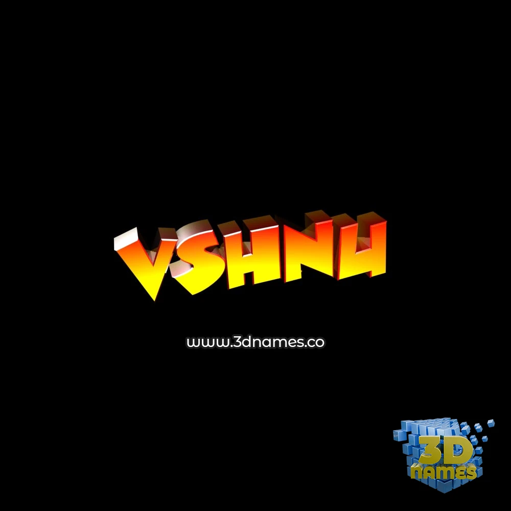 vshnu in Black Background style - 3D name wallpaper
