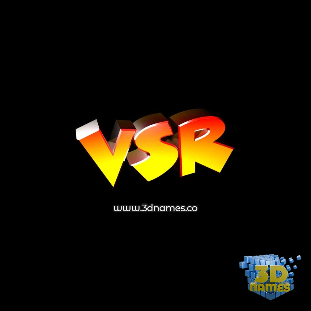 vsr in Black Background style - 3D name wallpaper