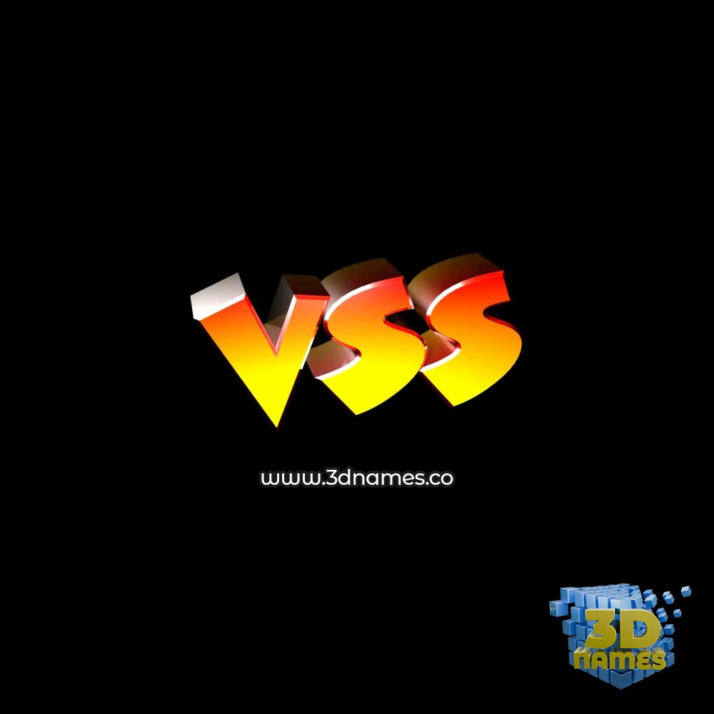vss in Black Background style - 3D name wallpaper