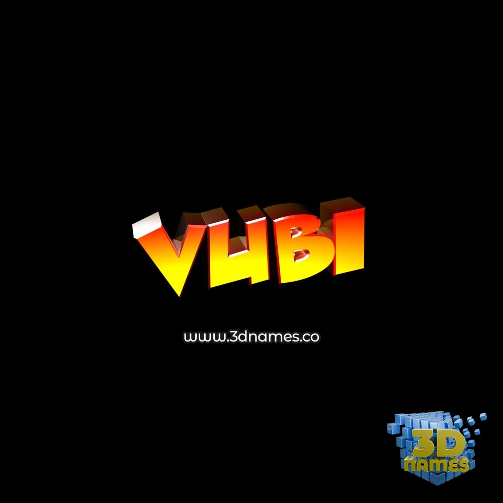 vubi in Black Background style - 3D name wallpaper