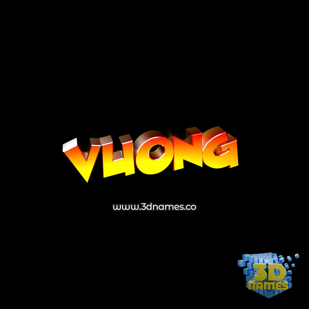 vuong in Black Background style - 3D name wallpaper