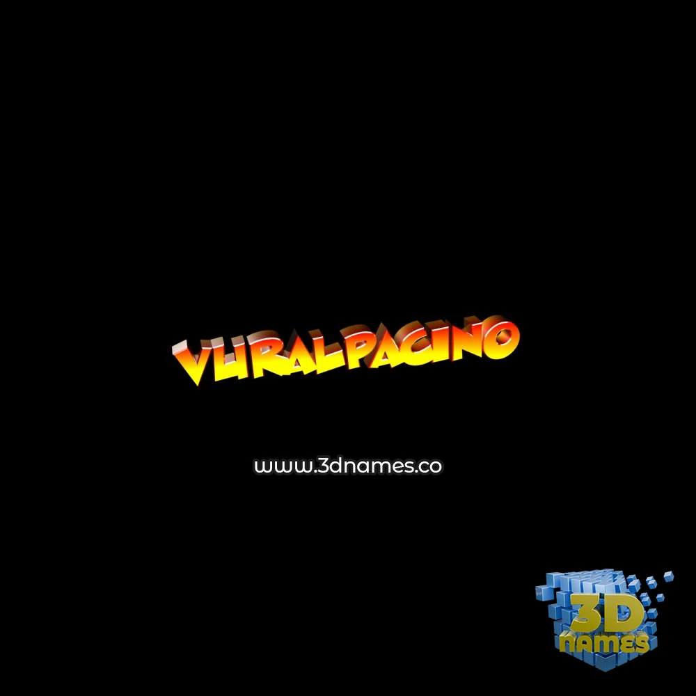 vuralpacino in Black Background style - 3D name wallpaper