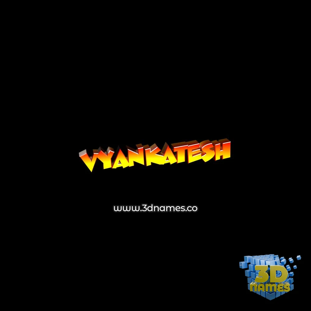 vyankatesh in Black Background style - 3D name wallpaper