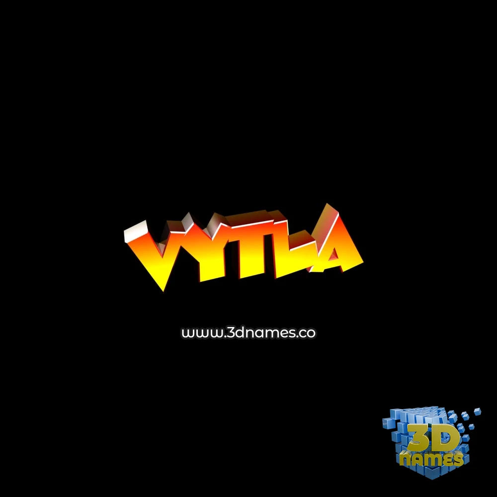 vytla in Black Background style - 3D name wallpaper