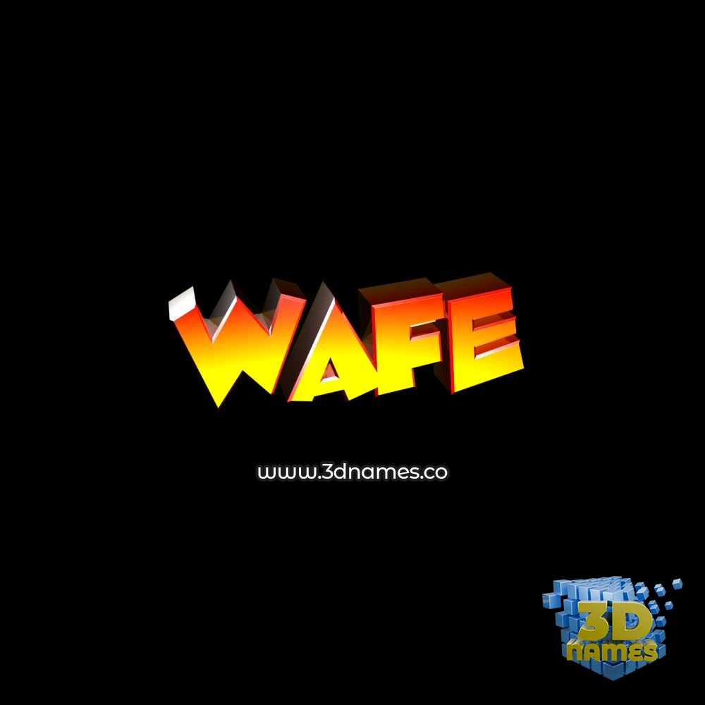 wafe in Black Background style - 3D name wallpaper