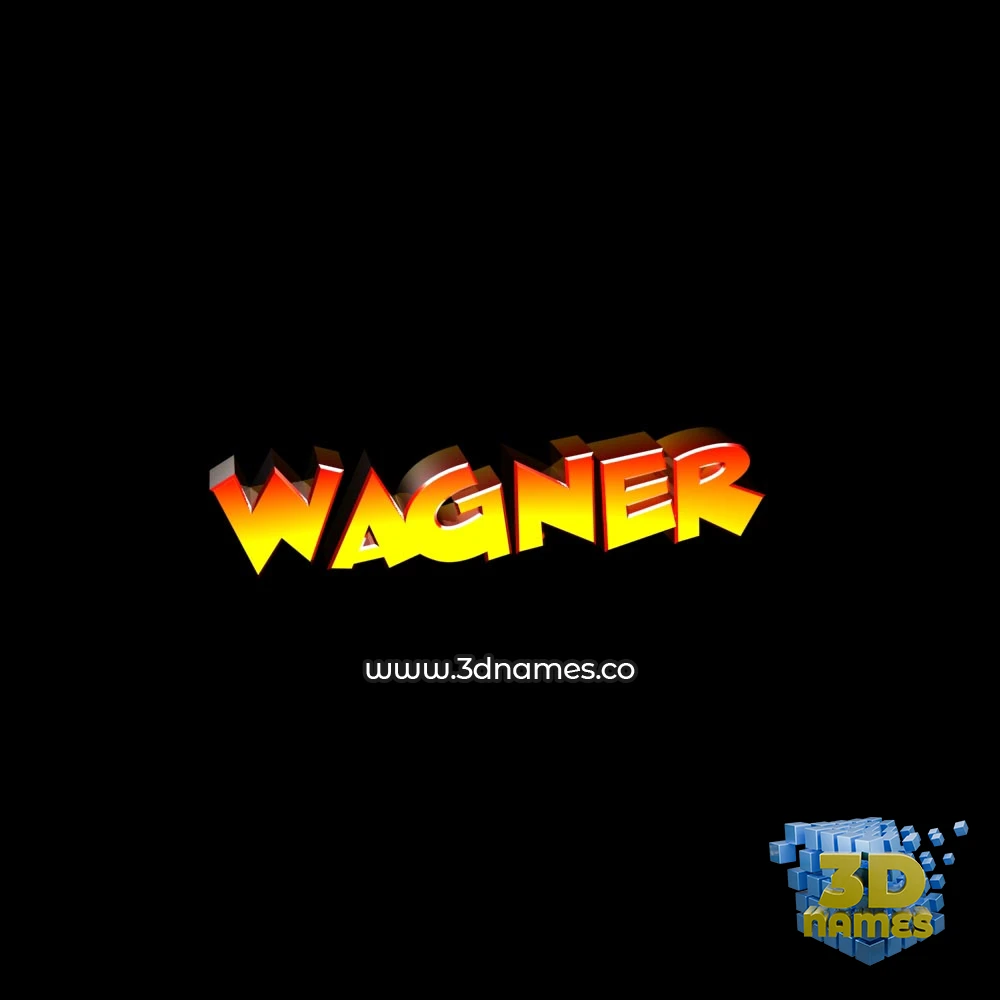 wagner in Black Background style - 3D name wallpaper