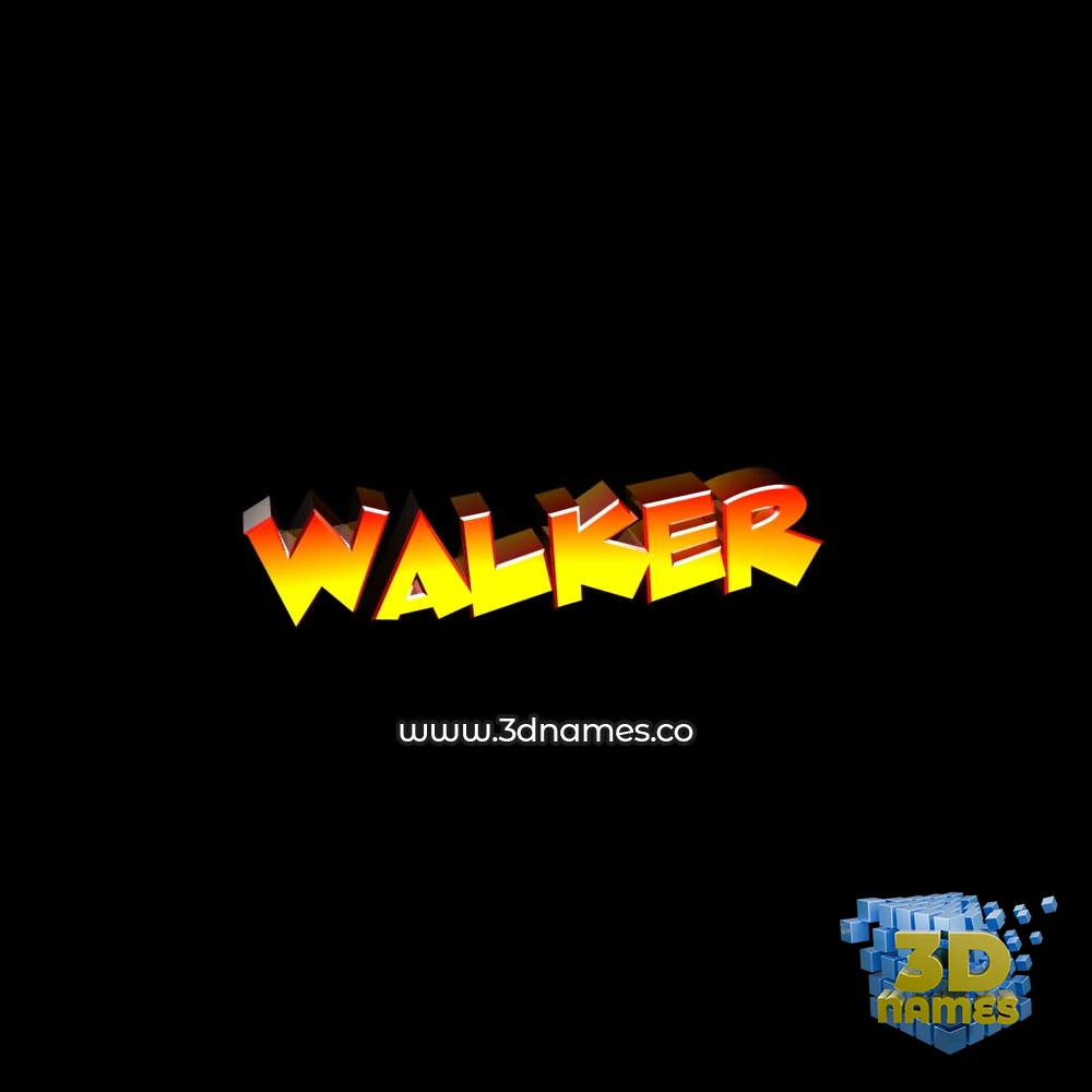 walker in Black Background style - 3D name wallpaper
