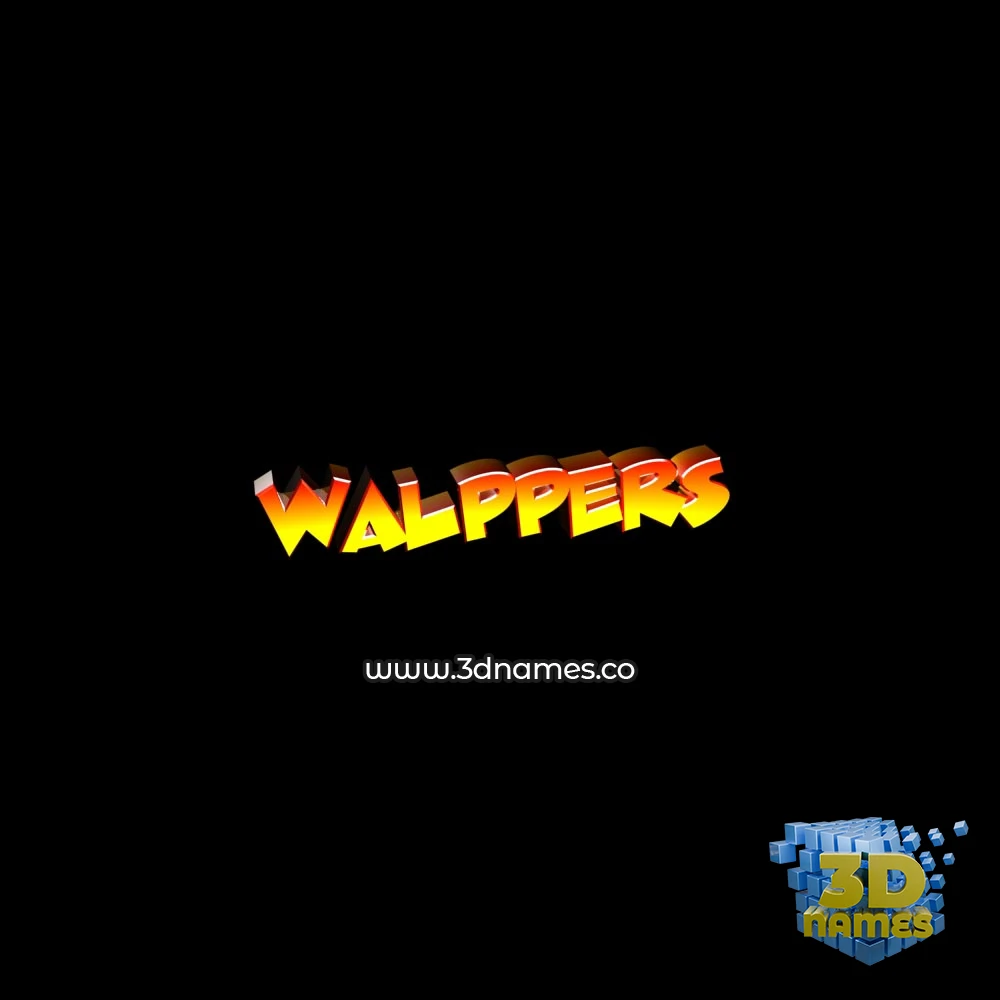 walppers in Black Background style - 3D name wallpaper