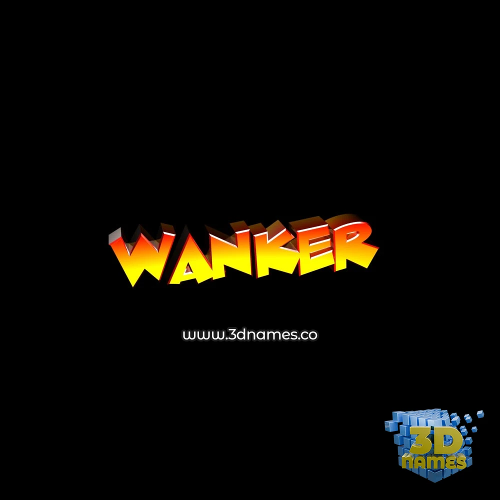 wanker in Black Background style - 3D name wallpaper