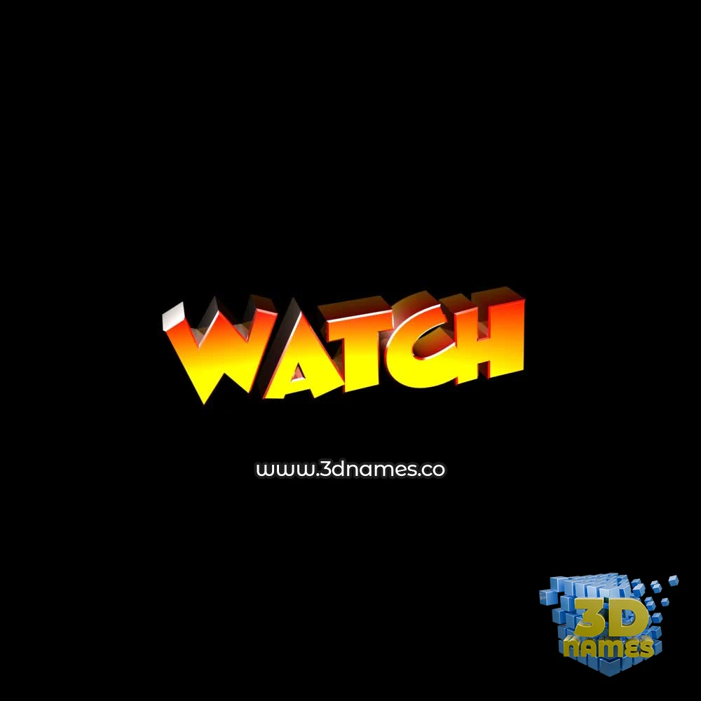 watch in Black Background style - 3D name wallpaper