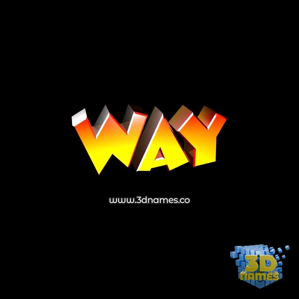 way in Black Background style - 3D name wallpaper