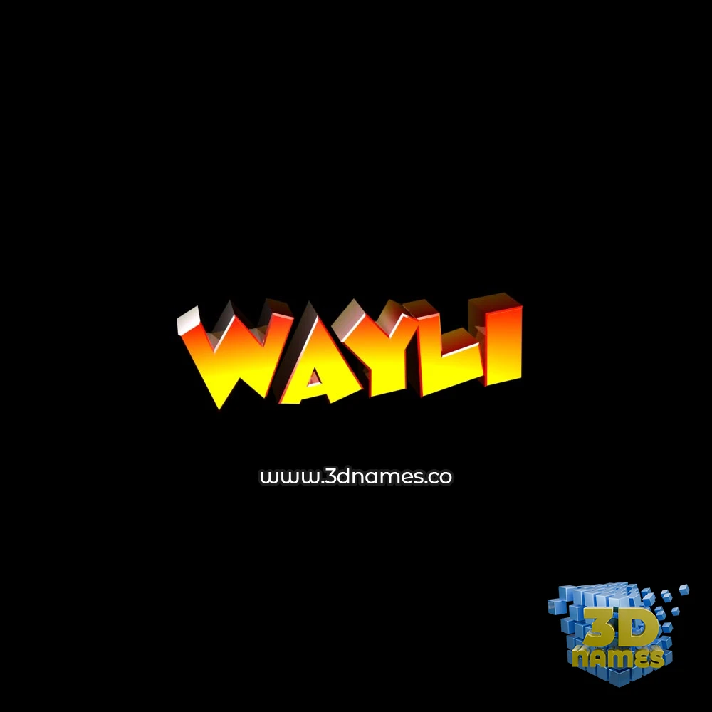 wayli in Black Background style - 3D name wallpaper