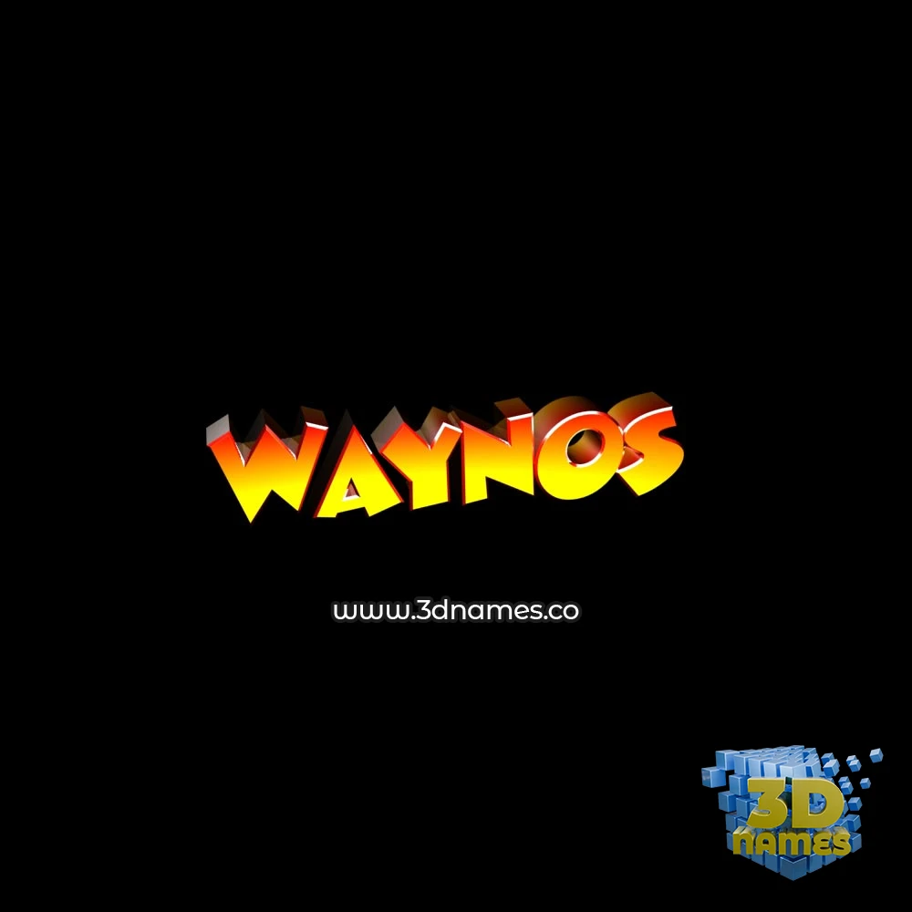 waynos in Black Background style - 3D name wallpaper