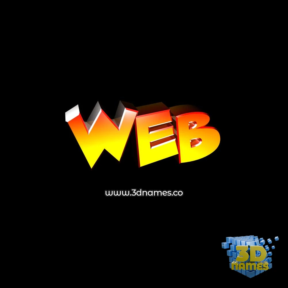web in Black Background style - 3D name wallpaper