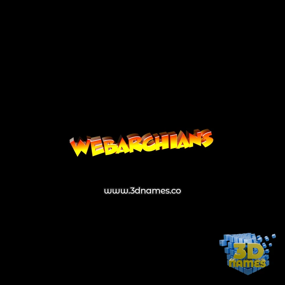 webarchians in Black Background style - 3D name wallpaper