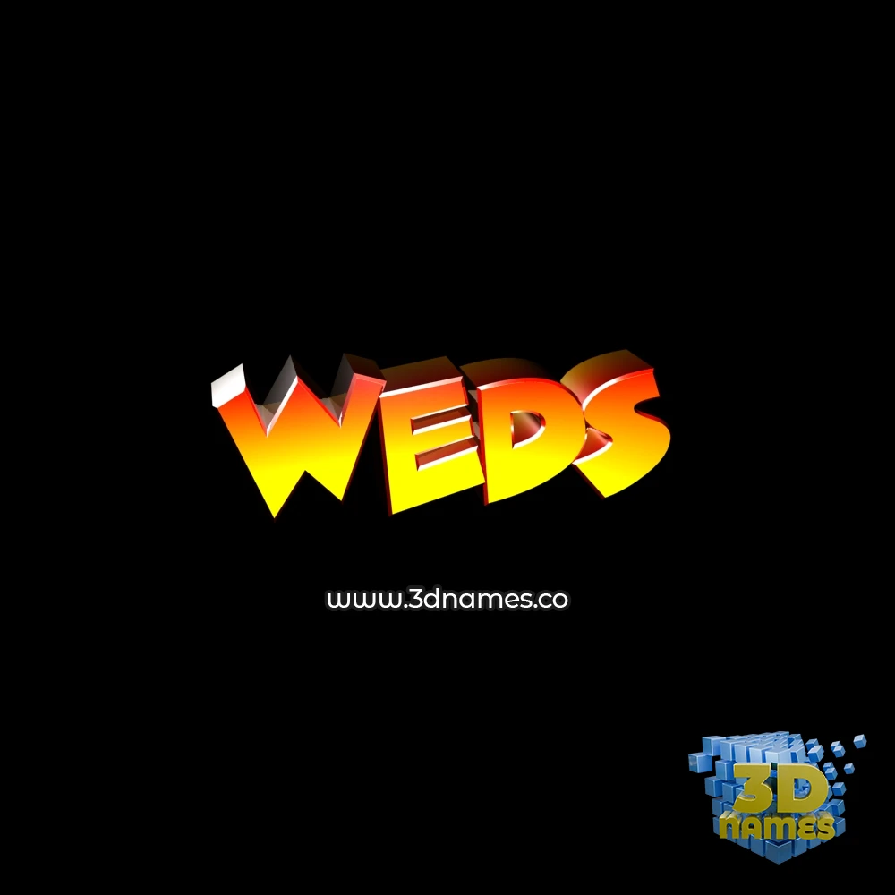 weds in Black Background style - 3D name wallpaper