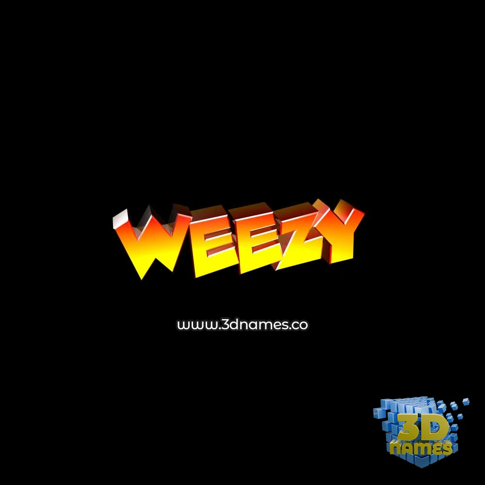 weezy in Black Background style - 3D name wallpaper