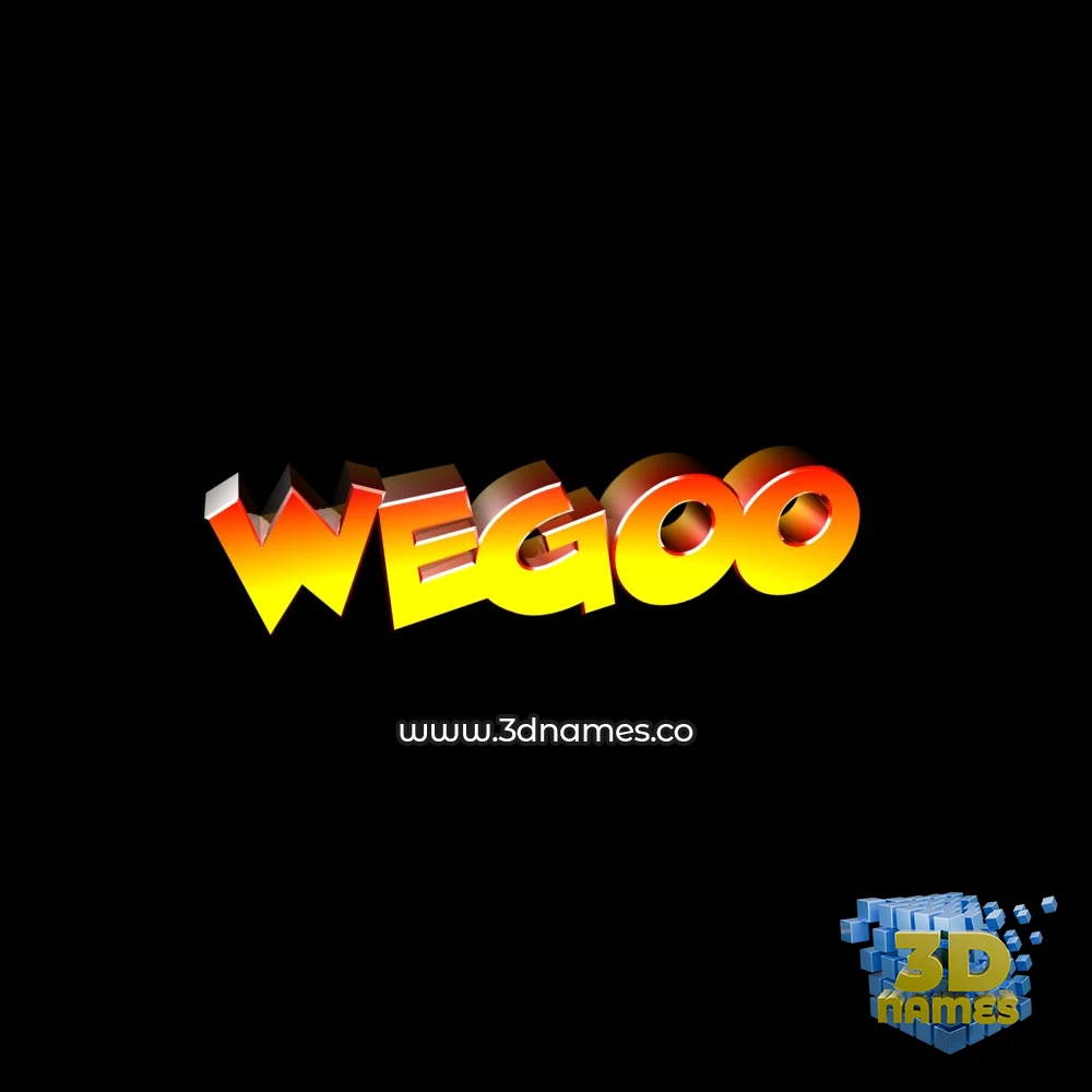 wegoo in Black Background style - 3D name wallpaper