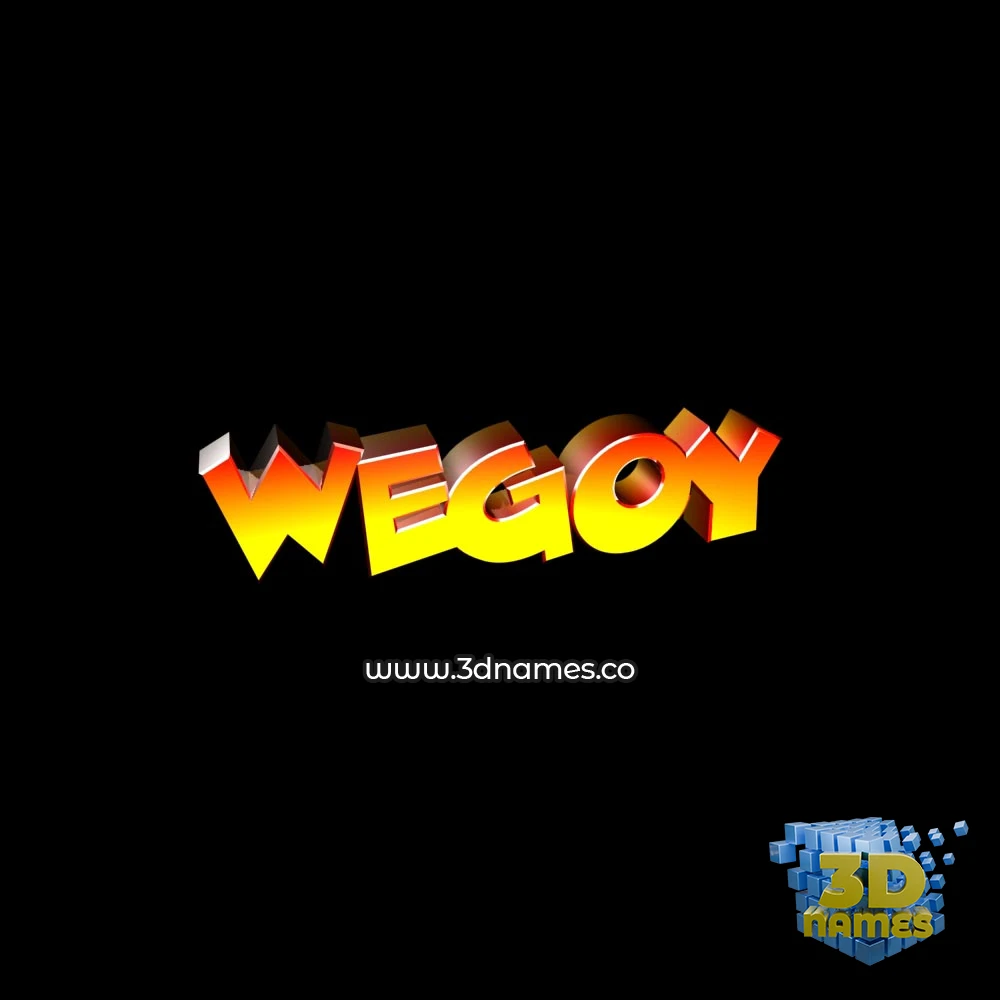 wegoy in Black Background style - 3D name wallpaper