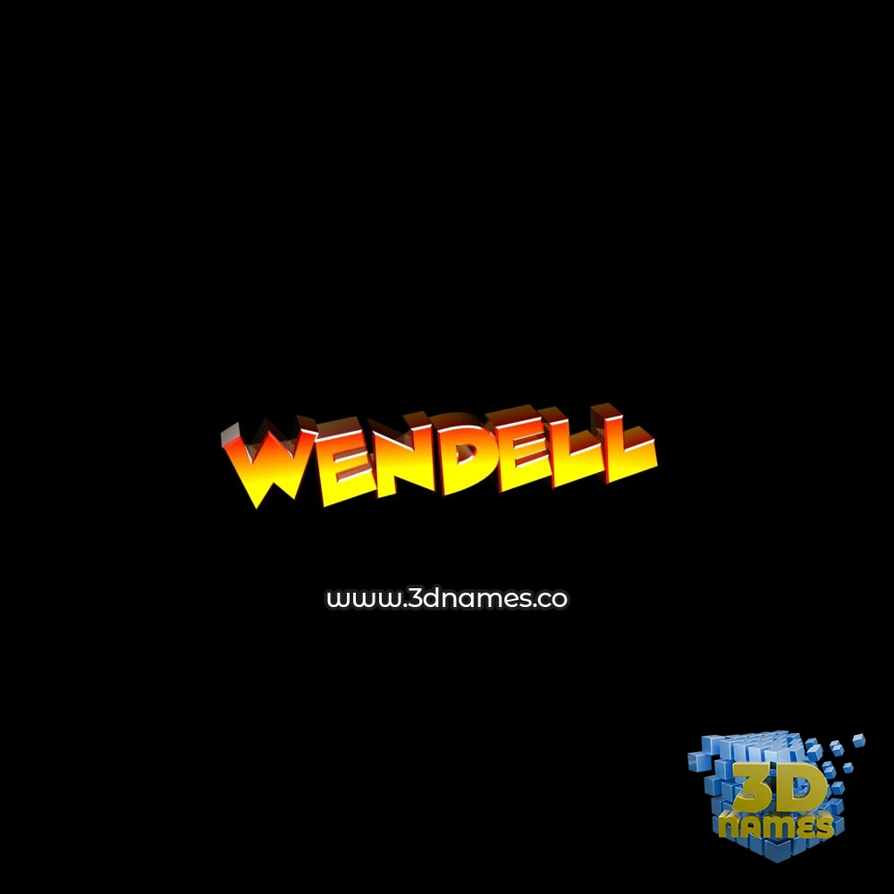 wendell in Black Background style - 3D name wallpaper