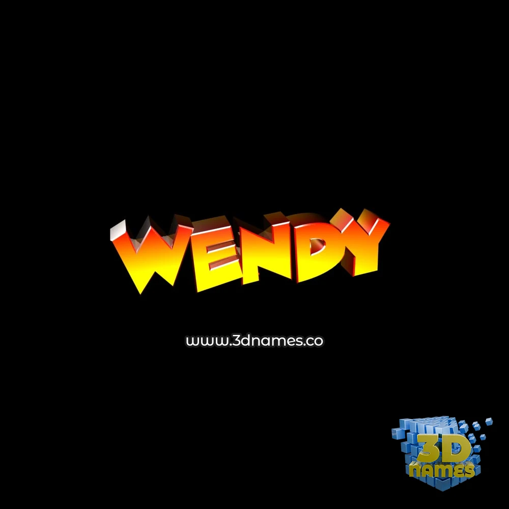 wendy in Black Background style - 3D name wallpaper