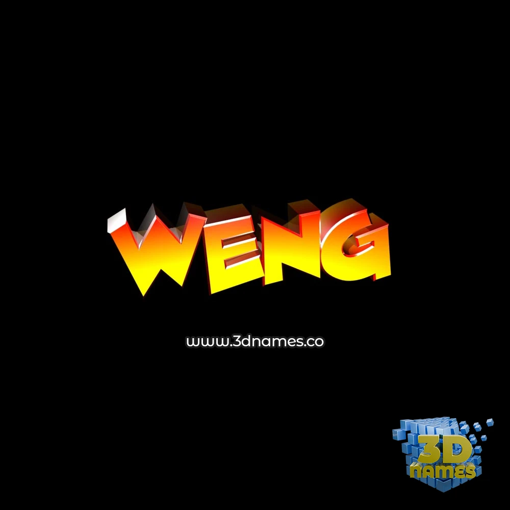 weng in Black Background style - 3D name wallpaper