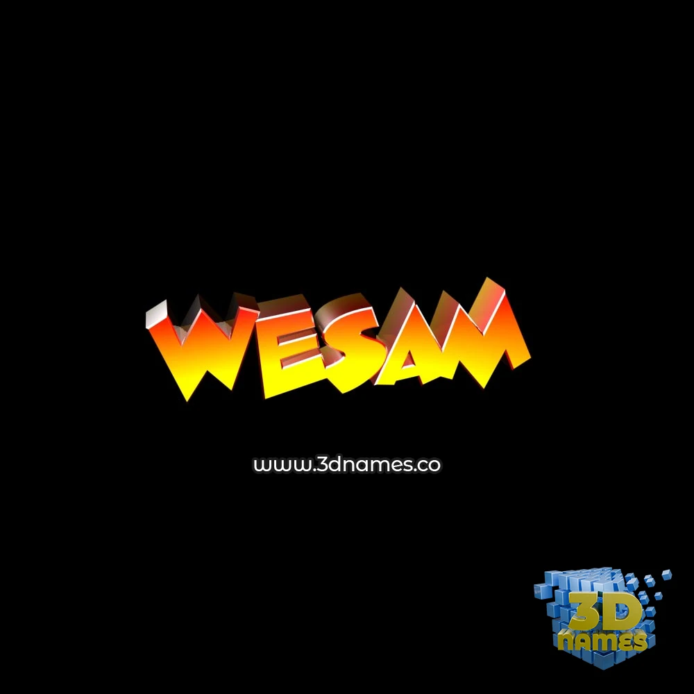 wesam in Black Background style - 3D name wallpaper