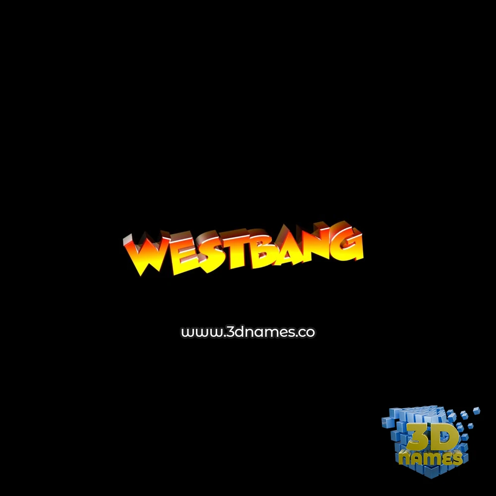 westbang in Black Background style - 3D name wallpaper