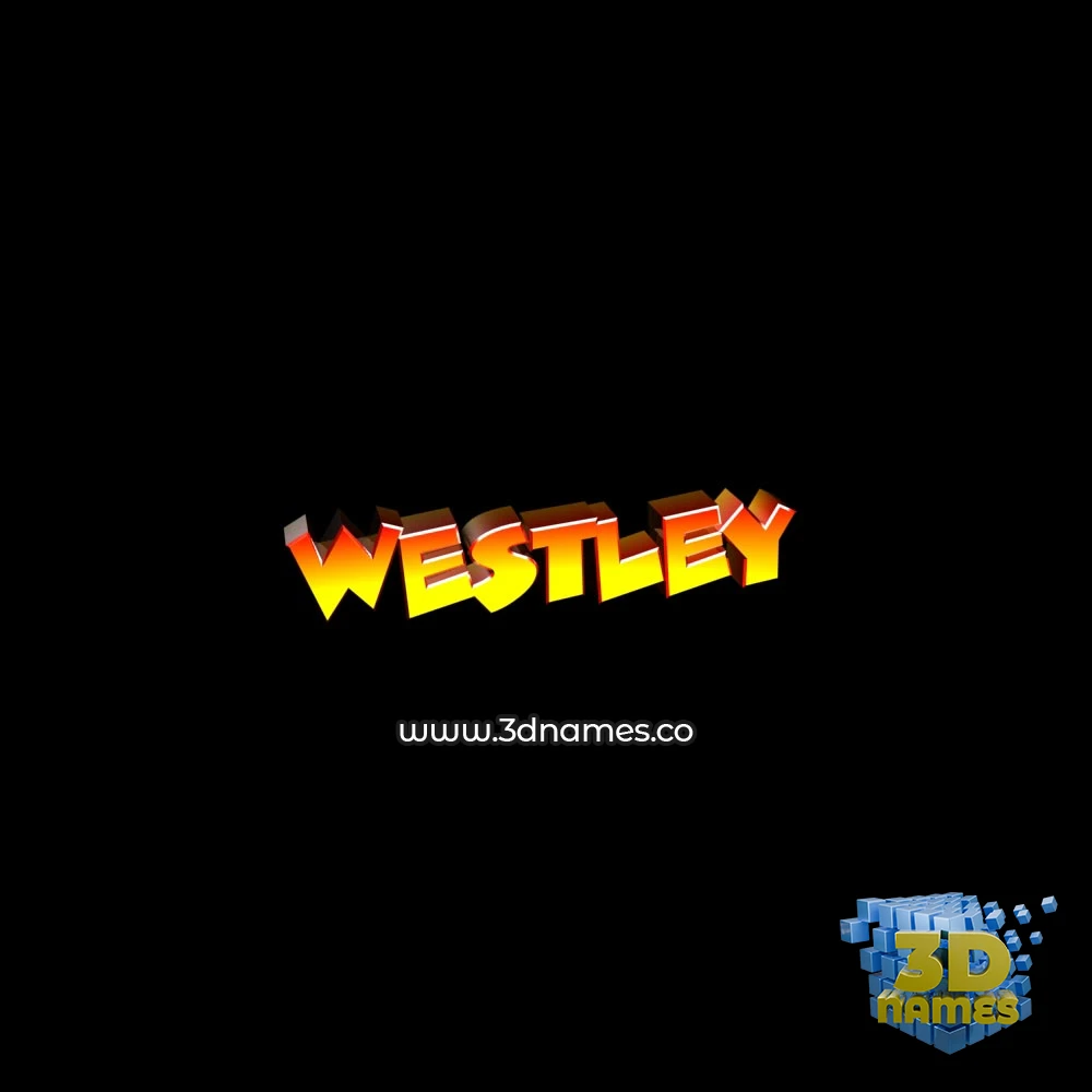 westley in Black Background style - 3D name wallpaper