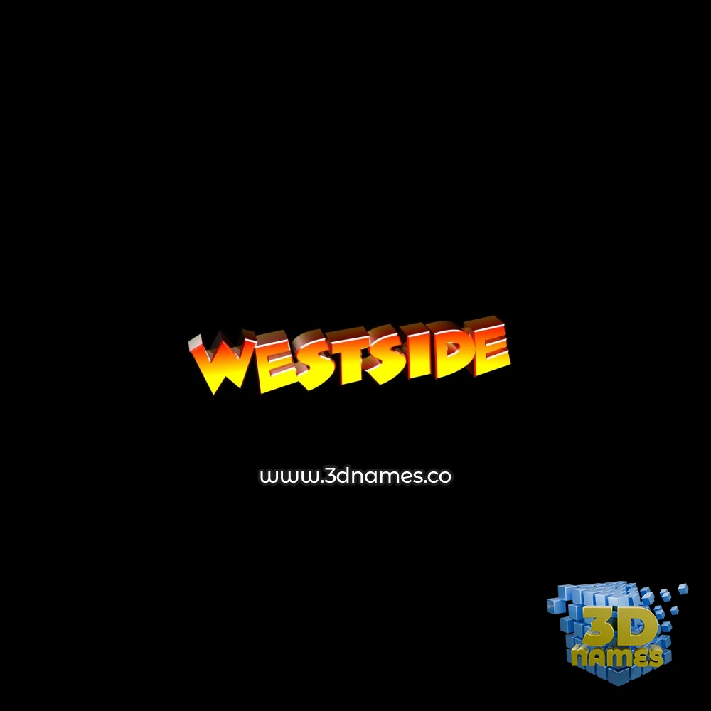 westside in Black Background style - 3D name wallpaper