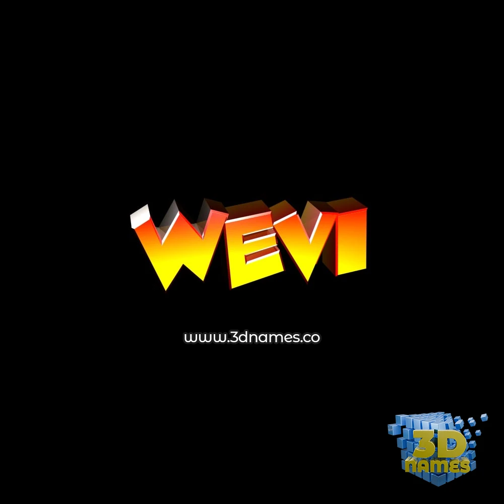 wevi in Black Background style - 3D name wallpaper