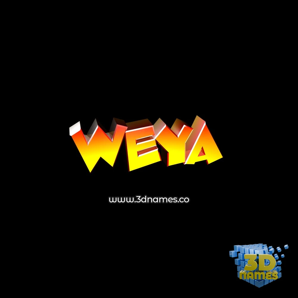 weya in Black Background style - 3D name wallpaper