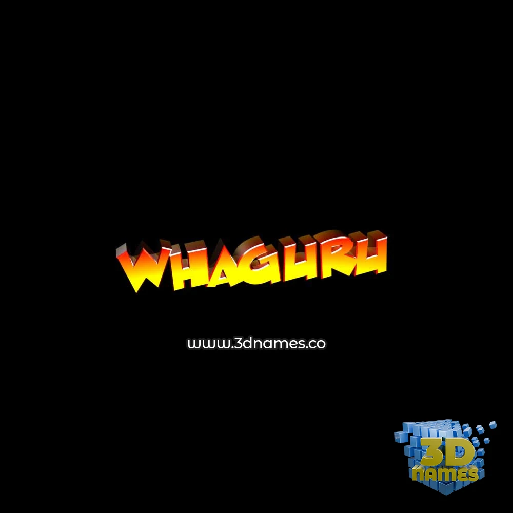 whaguru in Black Background style - 3D name wallpaper