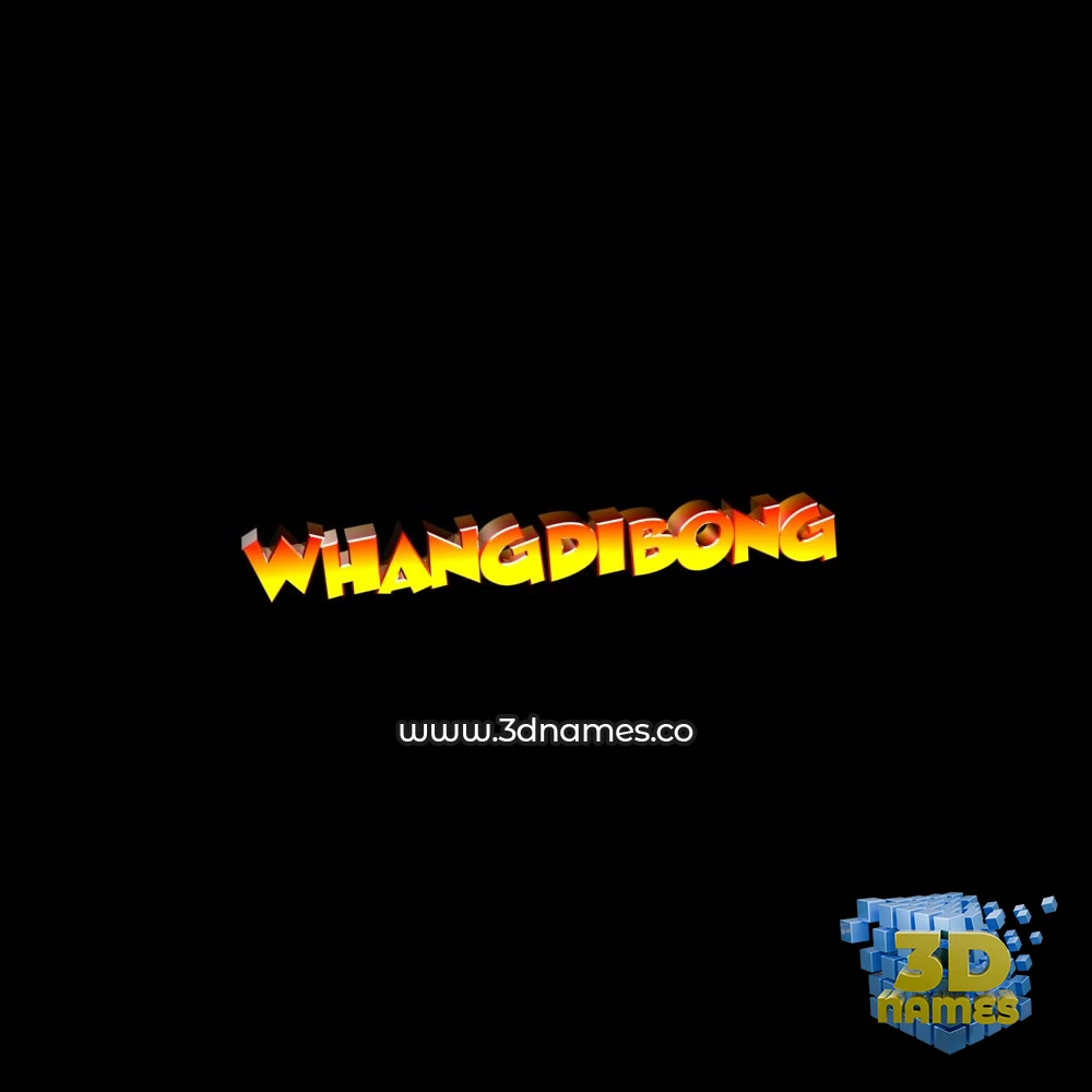 whangdibong in Black Background style - 3D name wallpaper