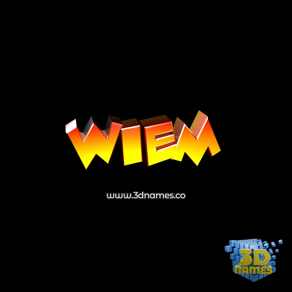 wiem in Black Background style - 3D name wallpaper
