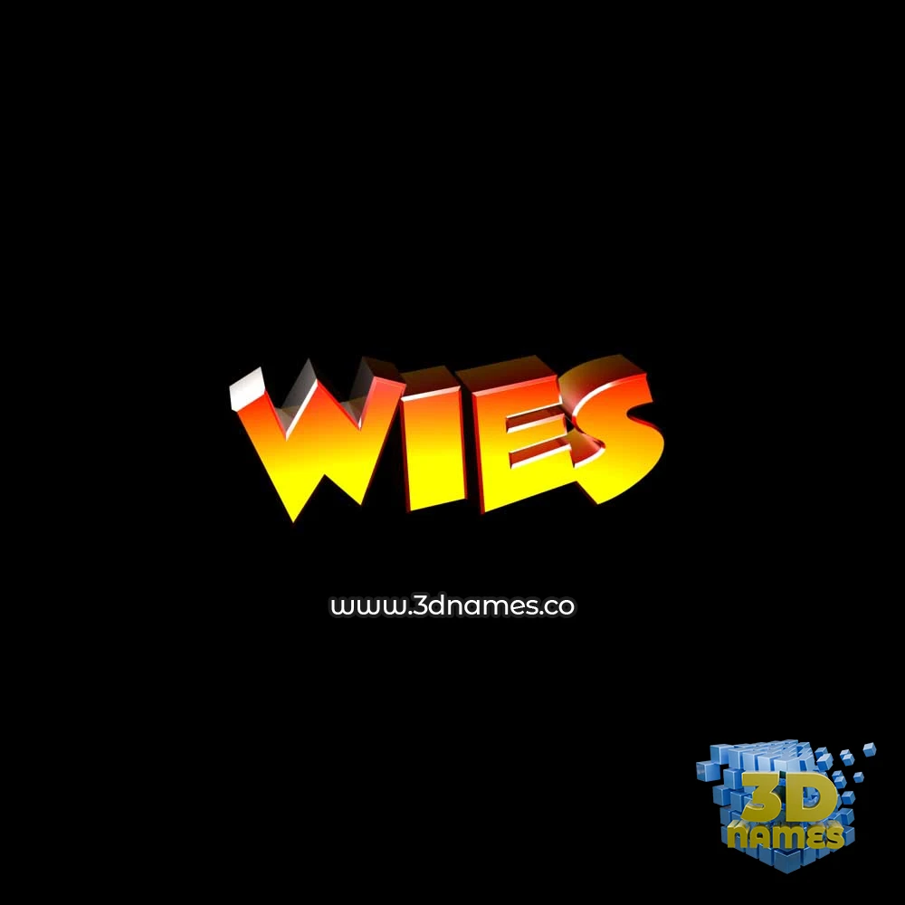 wies in Black Background style - 3D name wallpaper
