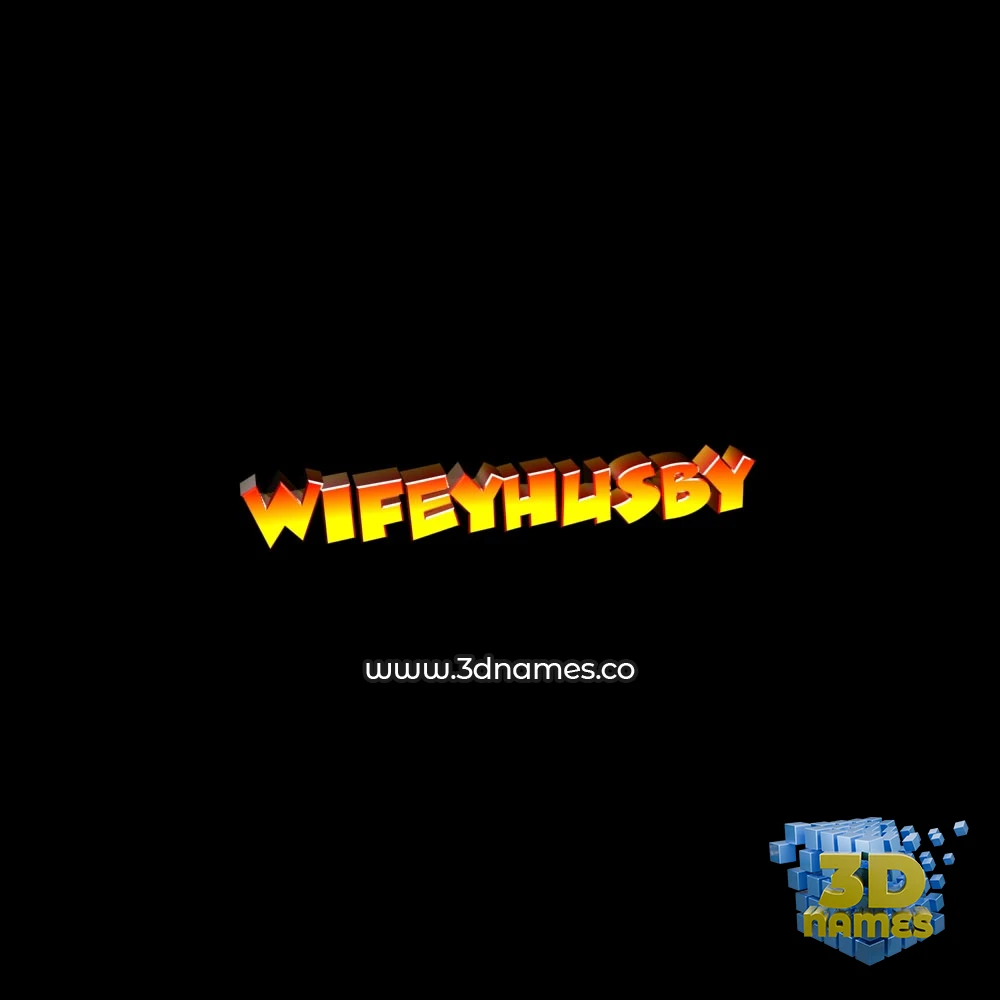 wifeyhusby in Black Background style - 3D name wallpaper