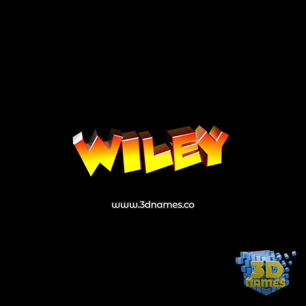 wiley in Black Background style - 3D name wallpaper