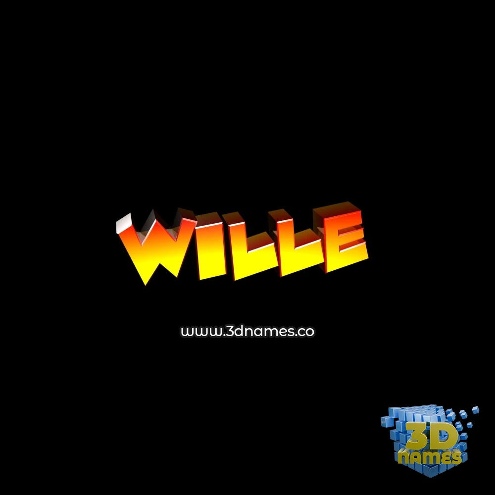 wille in Black Background style - 3D name wallpaper
